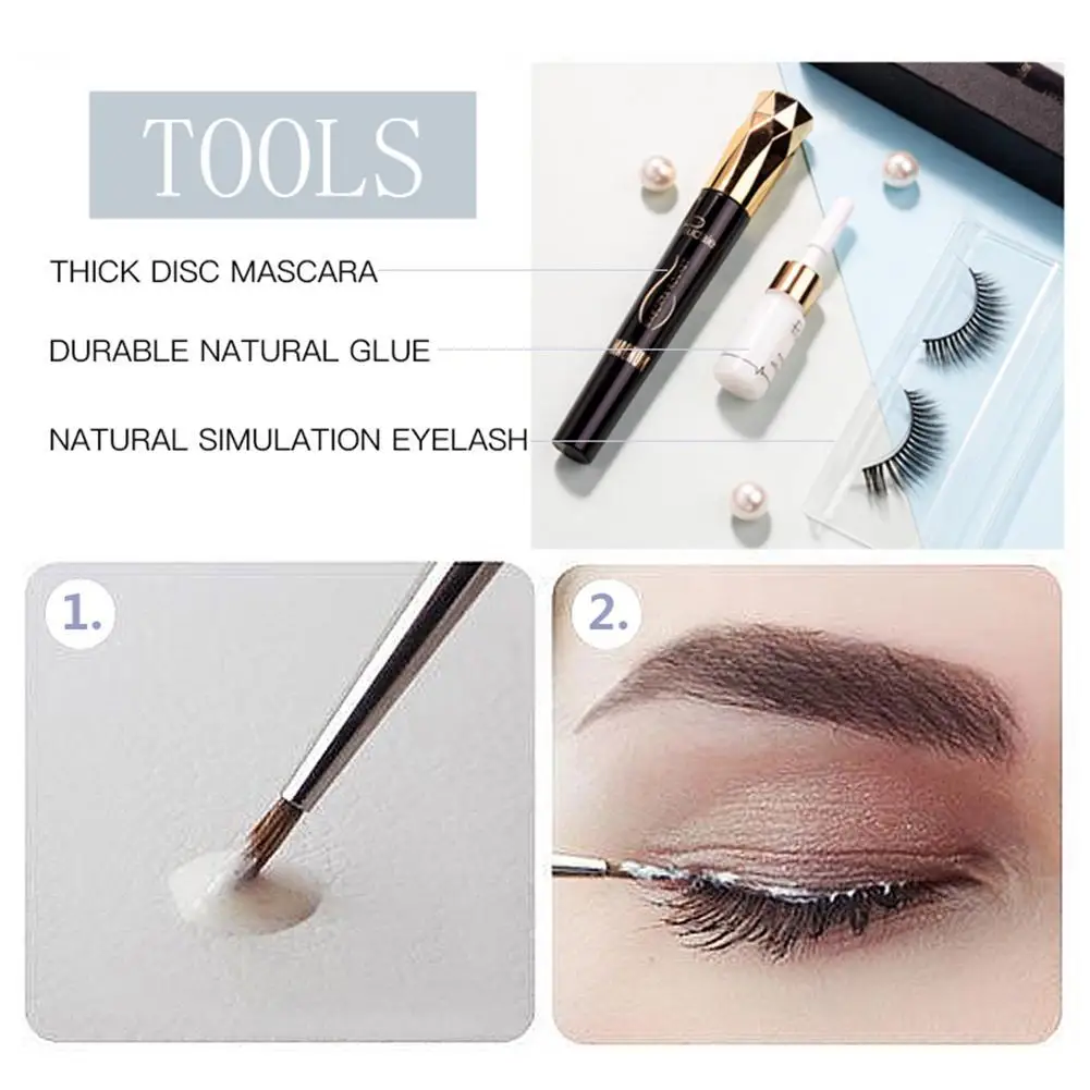 

4d Silk Fiber Eyelash Mascara Set Waterproof Long Lasting False Black Thick Mascara Eyelashes Lengthening Curling J5X5