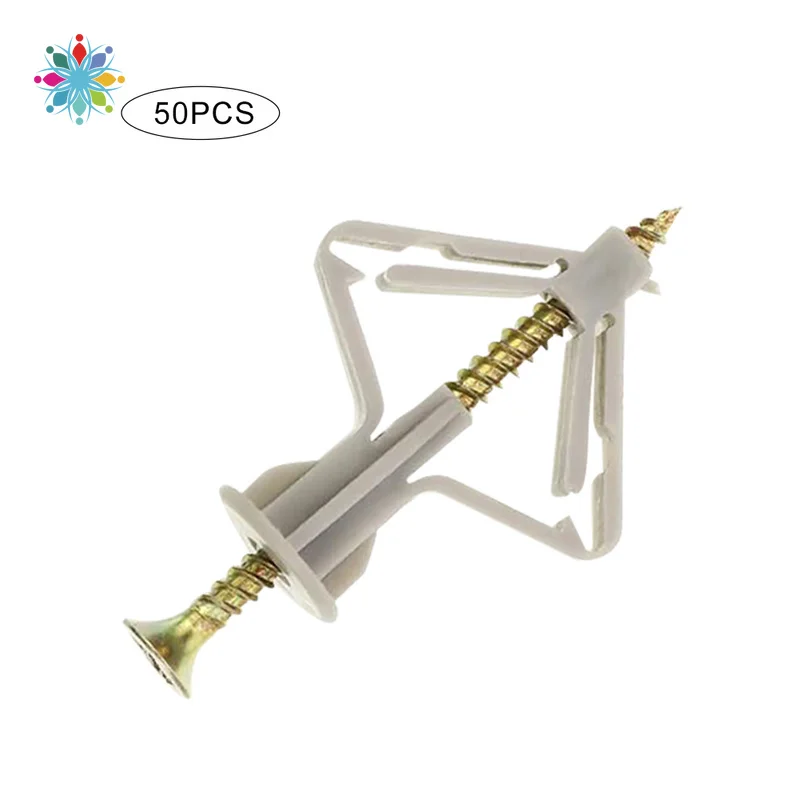 50 шт. гипсокартонные дюбели и винты полые стеновые анкеры сверхпрочные дюбелы с