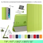 Чехол для iPad 5 6 7 8, чехол Mini 2 3 4 Air 1, ПУ Чехол для ipad 9,7 2018 10,2 2019 Pro 10,5 11 2020, чехол-книжка для iPad 10,2, чехол-подставка