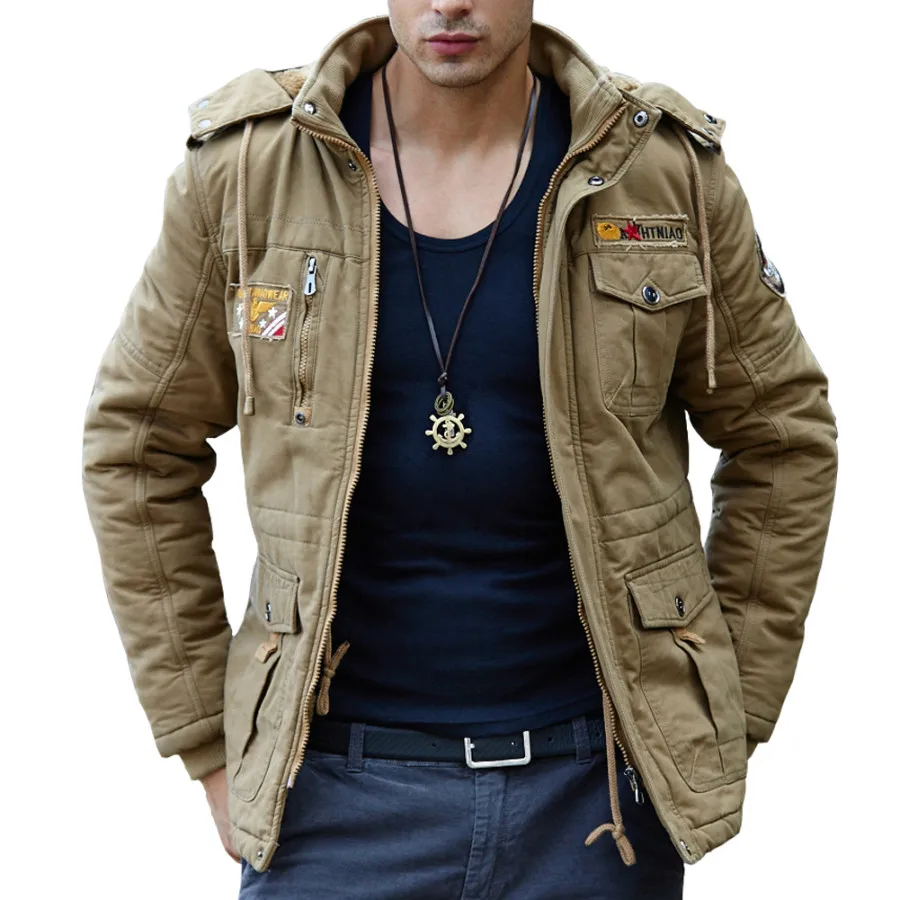 Твердые Цвет Для мужчин повседневная куртка большой Размеры M 4XL с капюшоном