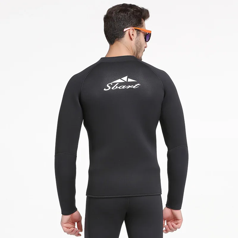 

SBART Man 1.5mm Neoprene Diving Suit Male Split Warm Body Suit Long Sleeve Surfing Sailing Clothing Front Zipper Winter Wetsuit