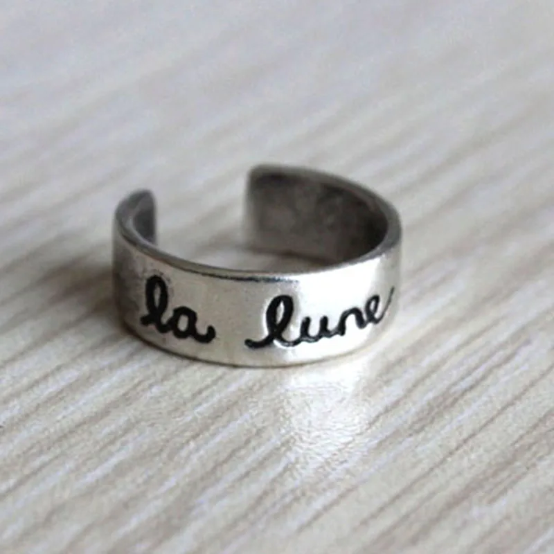 1 античное французское кольцо &quotla lune&quot регулируемое этническое для девочек