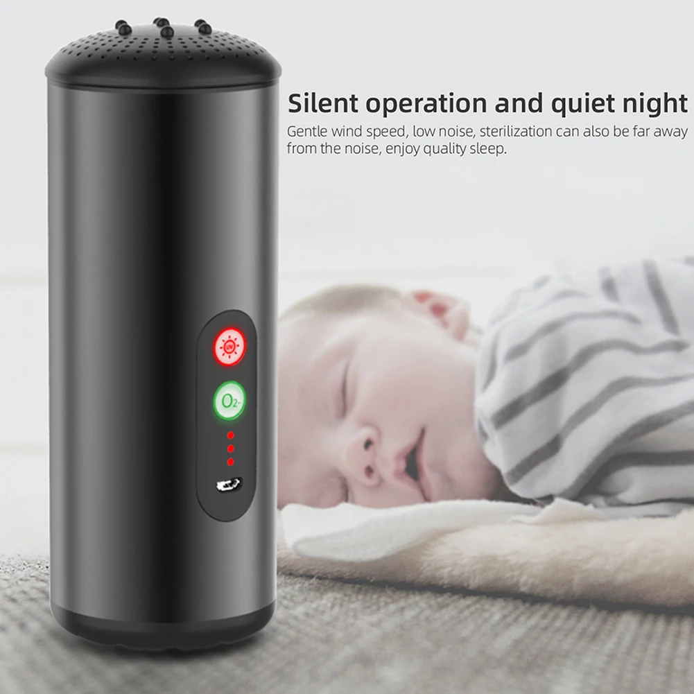 

Q2 Air Purifier UVC Sterilizer Portable Multifunctional Ozone Air Ionizer Freshener USB Rechargeable Air Generator for Car Home