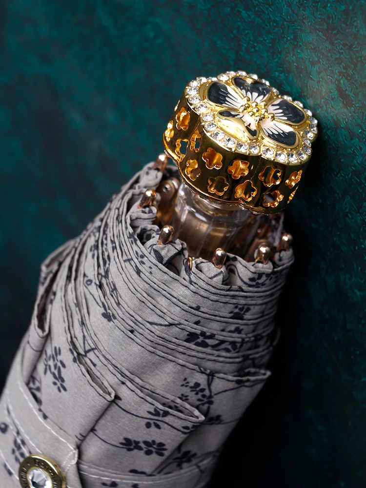 Comprare Ombrelli Retrò Pieghevoli Impermeabili Portatili Esterni Compatti Ombrelli Protezione Uv Antivento Guarda Chuva Rain Gear DF50YS