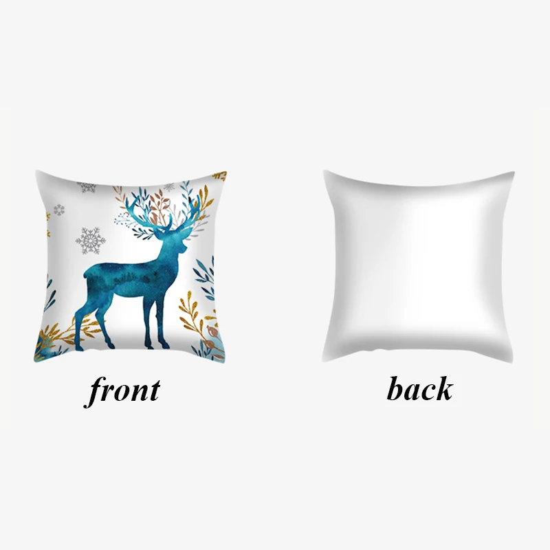 Чехол для подушки в скандинавском стиле с синим рисунком | Дом и сад