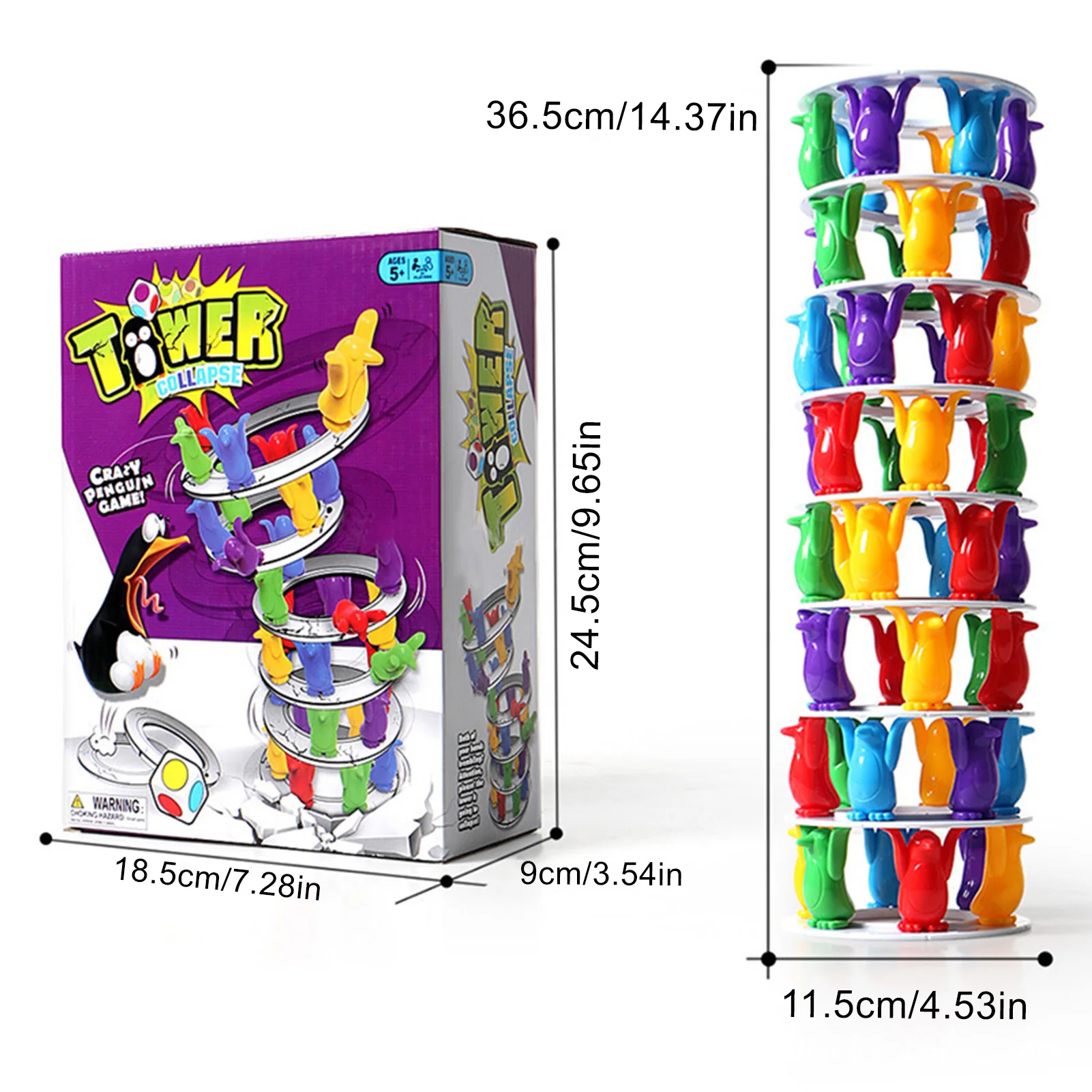 

Penguin Tower Toy Safe Educational Balance Game Building Blocks Stacking Blocks Balancing Games , Animals Bricks Equilibrium Puz