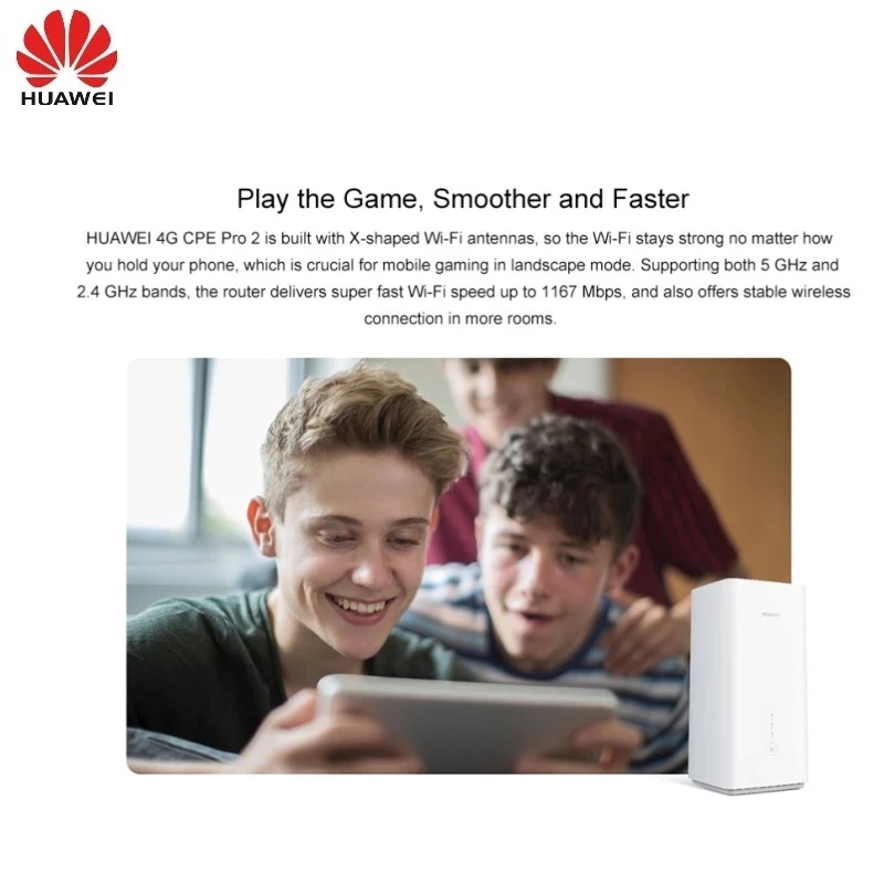 Unlocked 4G WiFi Router With Sim Card Huawei CPE Pro 2 B628-265 LTE Cat12 Up To 600Mbps 2.4G 5G AC1200 Lte WIFI PK B818 B715 | Компьютеры