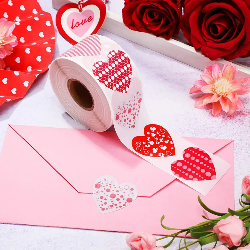 500PCS/roll Valentine's Day Wedding Party Heart-shaped Stickers DIY Gift Packaging Seal Labels Decorative
500PCS/roll Valentine's Day Wedding Party Heart-shaped Stickers DIY Gift Packaging Seal Labels Decorative