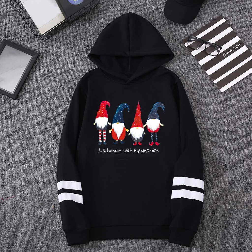 SAGACE осенне зимние толстовки с принтом Санта Клауса 2020 женские уличная одежда