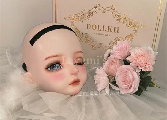 

(Strawberry) Women Girl Silica Gel Cosplay Transsexual Half Head Kigurumi Mask Party Crossdresser Lifesize BJD Doll Mask