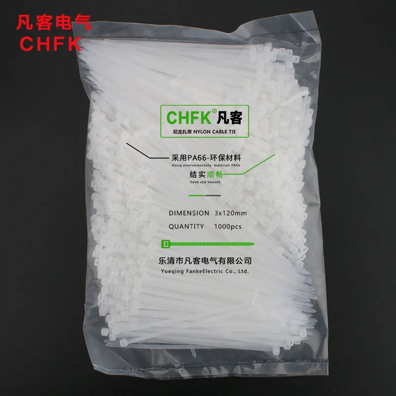 1000 штук упак. самозапирающиеся пластиковые нейлоновые кабельные стяжки