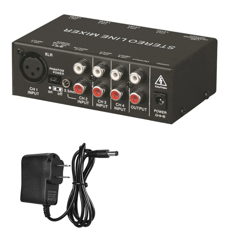 MX500 мини стерео микрофон миксер Rca 5-канальный маленький диспенсер для прямой