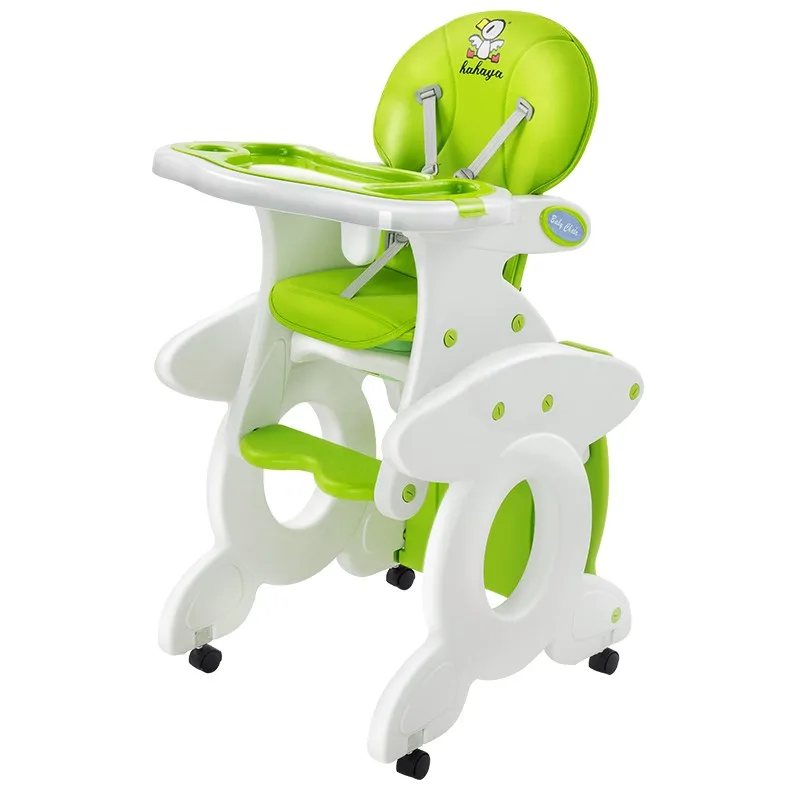 3 in1 baby feed chair, can be rocking chair, can be desk, cute baby high chair with free gifts, can load 60KG