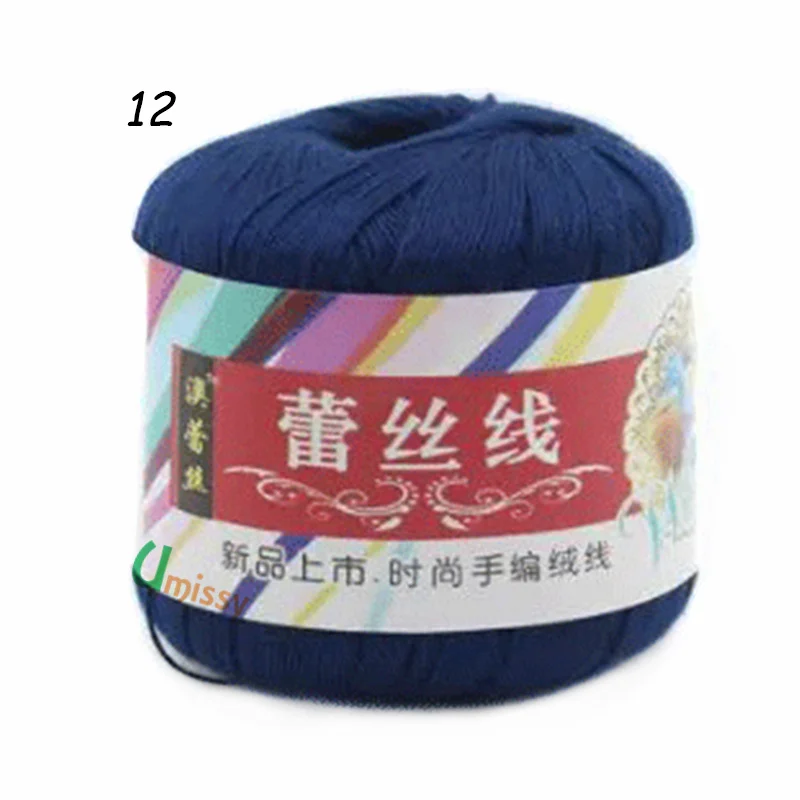 1pc 12 1 шт. хлопок чесаная пряжа для ручного вязания тонкая мягкая цветная Органическая пряжа - Цвет: 1pc 12
