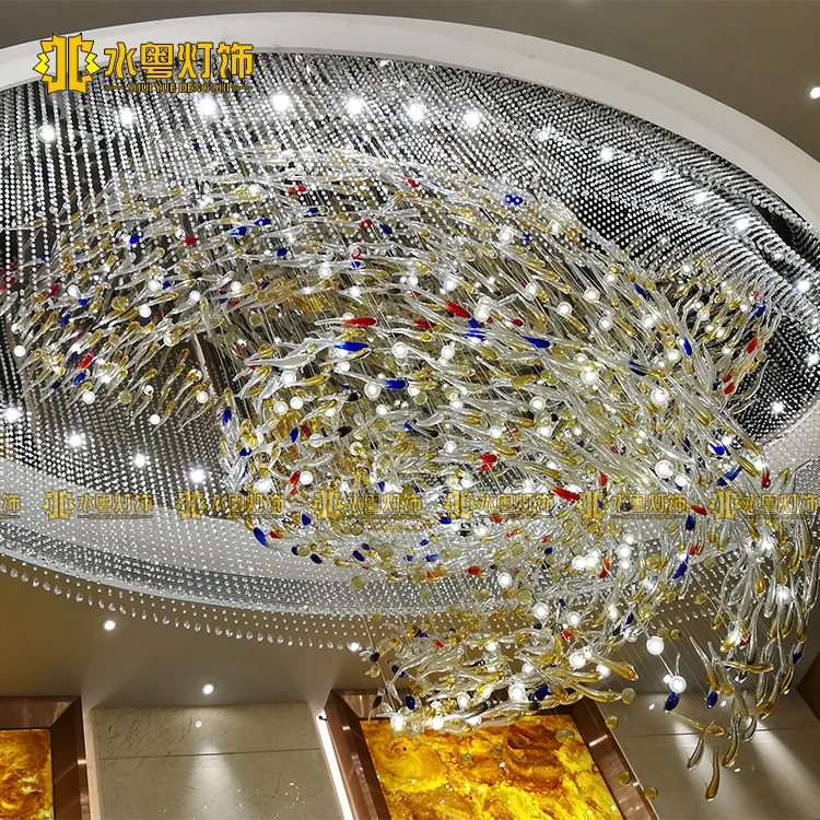 Индивидуальные лобби Холла нестандартный проект хрустальная лампа отдел продаж