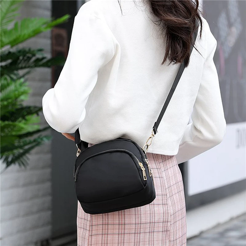 

Women Mini Backpack Purse Nylon Waterproof Small Backpack For Girls Multifunctional Cross Body Fashion Bag Multi-layer