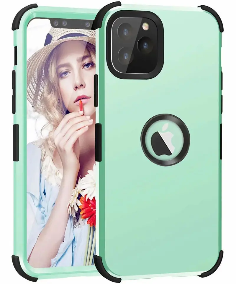 Гибридный бронированный противоударный чехол 3 в 1 для iPhone 12 11Pro Max XS X XR 8 7 6 6S Plus