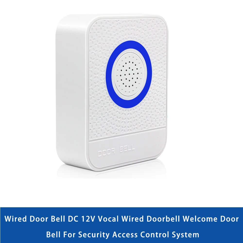 Пластиковый проводной дверной звонок постоянного тока 12 В провод контроля
