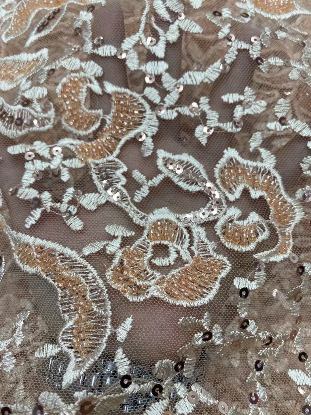 

Высококачественное Африканское Тюлевое кружево, тяжелая ткань из бисера, нигерийское платье с блестками, одежда для свадебного шитья