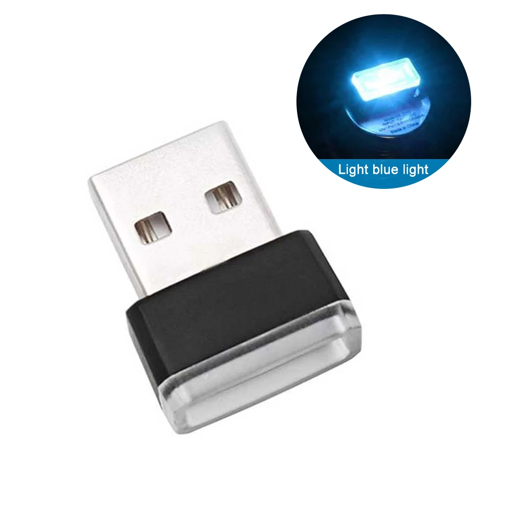 Горячее предложение! Распродажа! Мини USB светильник светодиодный моделирующий светильник автомобильный окружающий светильник неоновый интерьерный светильник автомобильный интерьерный ювелирный интерьерный декоративный светильник - Испускаемый цвет: Кристально-синий