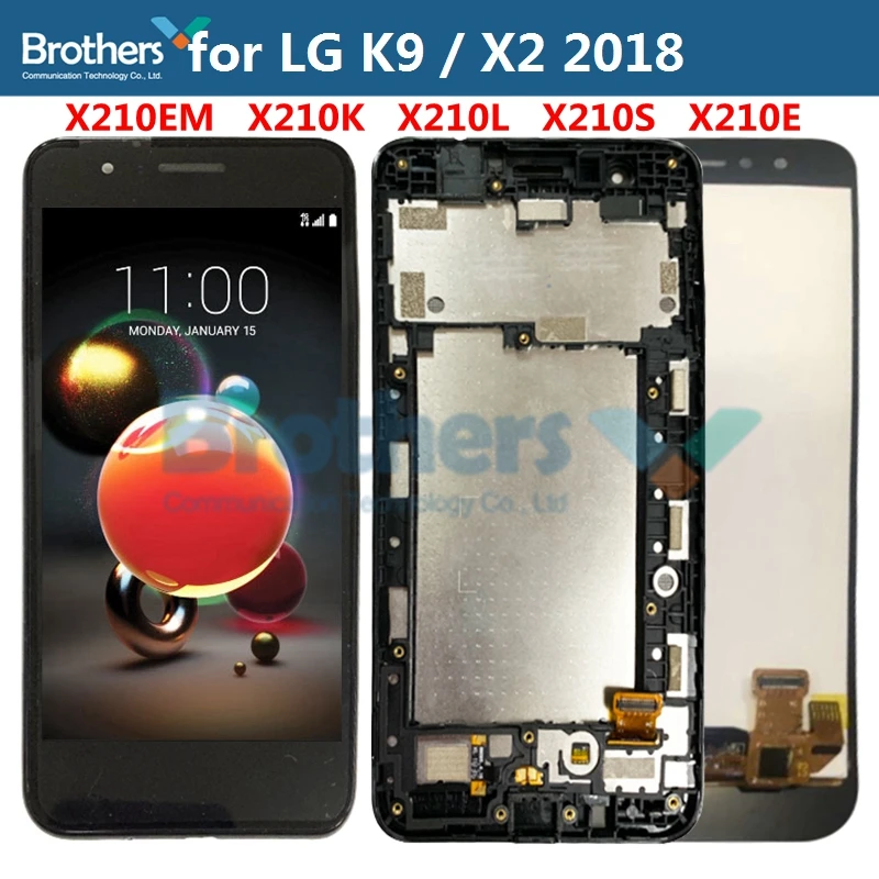 ЖК-экран для LG K9 X210 X2 2018 ЖК-дисплей X210EM X210K X210L X210S X210E X210NMW дигитайзер сенсорного