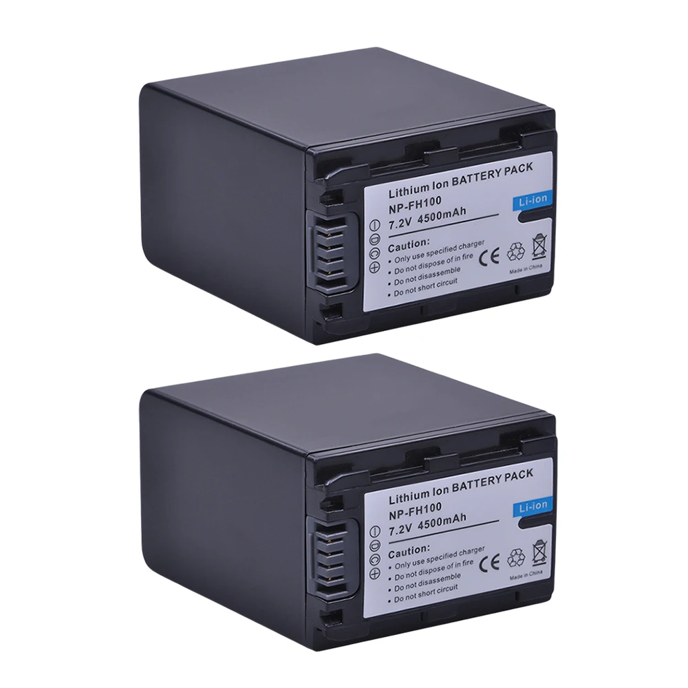 Аккумулятор NP FH100 4500 мАч для Sony FH90 FH70 FH60 FH40 FH30 HC38 SR42 SR45 SR47 SR62 SX40 SR10 SR11 SR12|Цифровые
