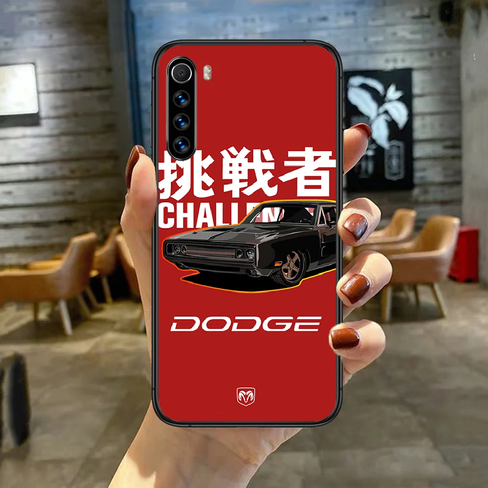 

Logo Sport Car Brand Dodge Phone Case Cover For XIAOMI Redmi Note 3 4 4X 5 6 7 8 9 Pro T S Max black Waterproof Silicone Cell