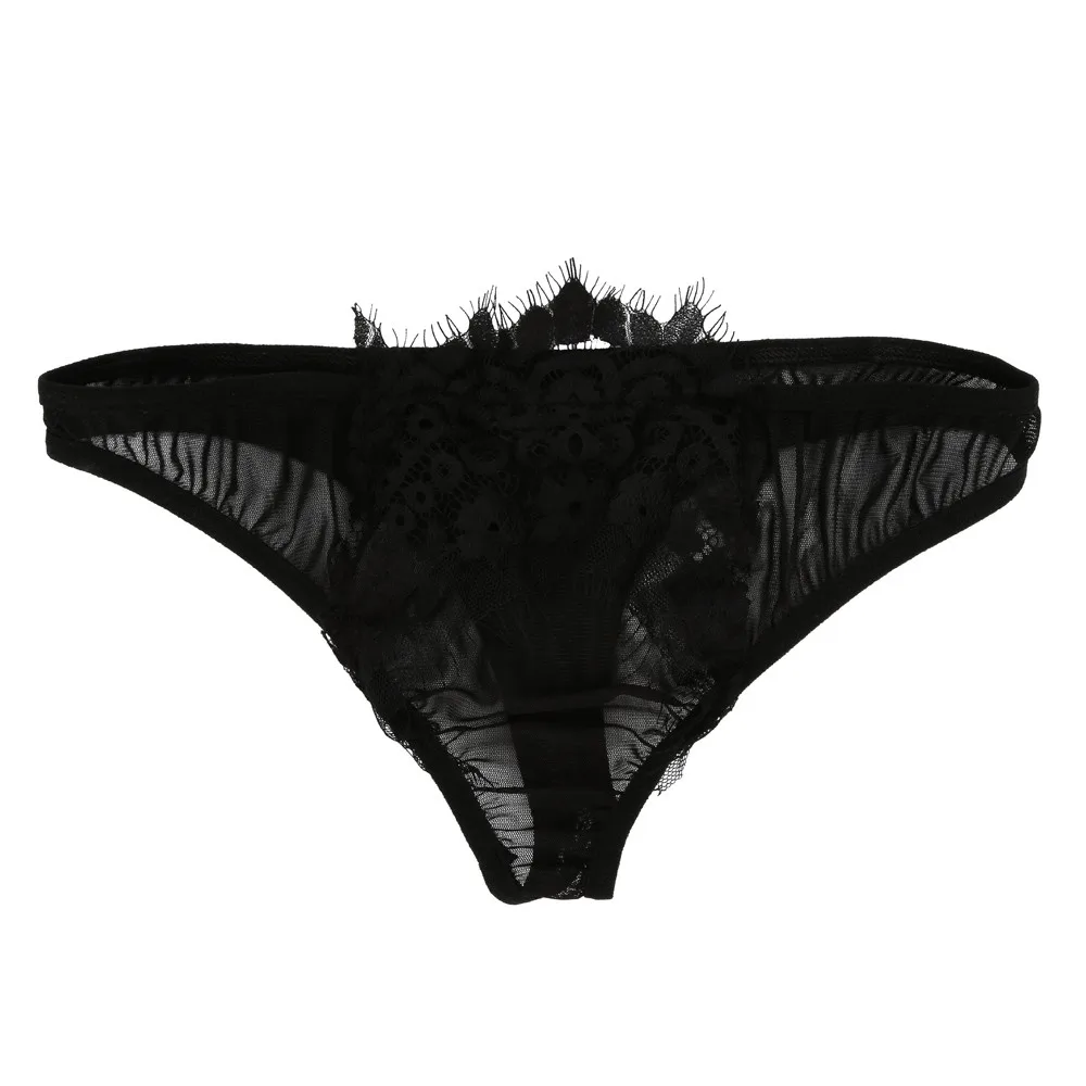 

Female Erotic Thongs G-string Sexy Crotchless Lingerie Transparent Underwear Women Sexy Open Crotch Panties Flower Lace Briefs