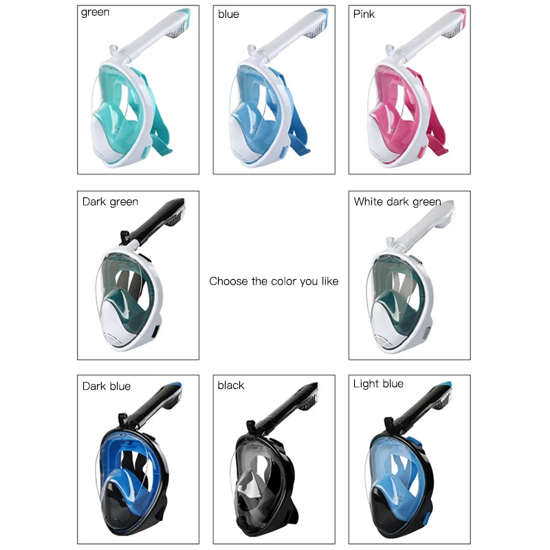 

Costello full face scuba diving mask anti-fog goggles camera installation underwater wide-angle snorkeling swimming fashion mask