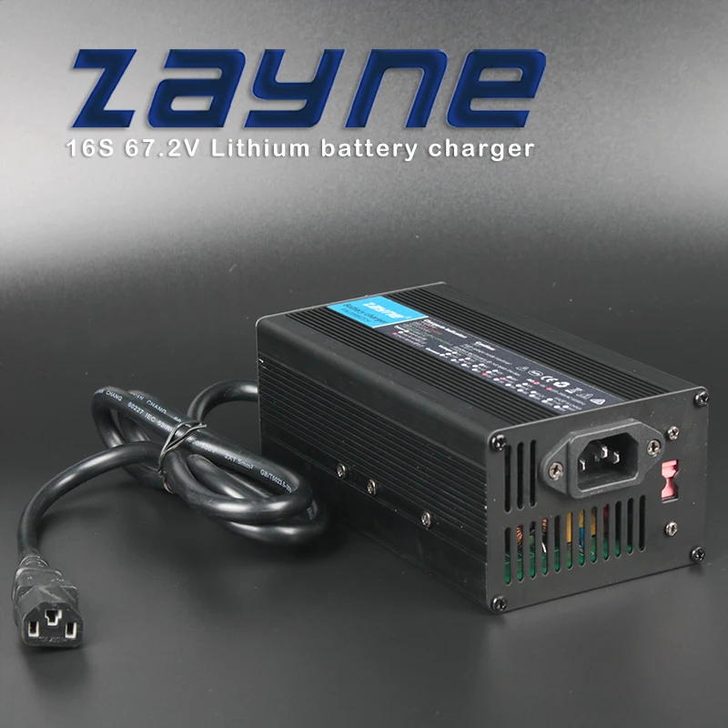 

ZAYNE 60V 8A Fast Smart Charger for 16S 67.2v Li-ion battery pack and Electric scooter bicycle Beach motorcycle..Custom charger