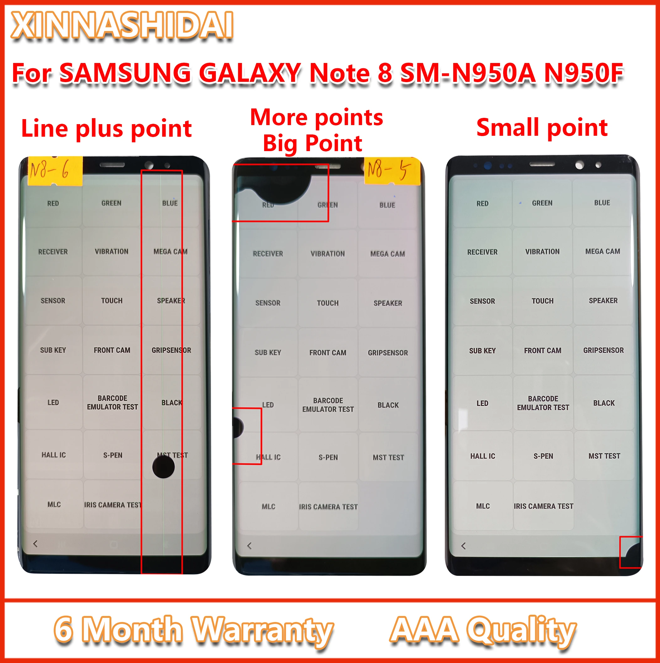 Оригинальный ЖК-дисплей для Samsung Galaxy Note 8 SM-N950A N950F с сенсорным экраном и