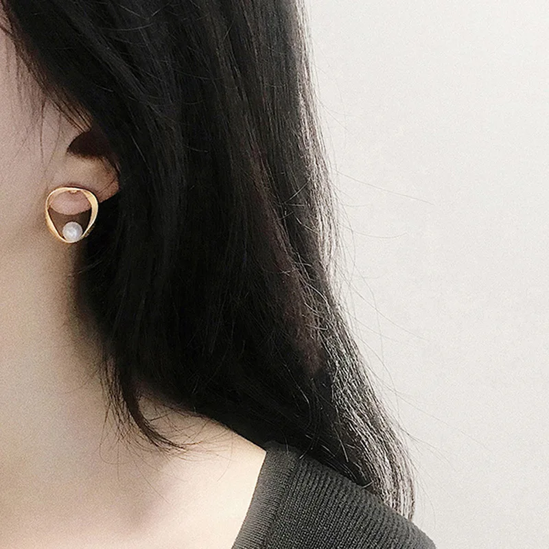 Женские серьги-гвоздики с имитацией жемчуга в Корейском стиле