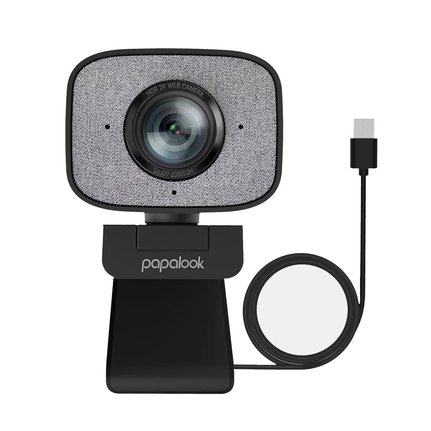 

2K HDR 1080P Webcam, PAPALOOK PA930 60FPS Streamcam PC Streaming Live USB Web Camera with Dual Stereo Mic for OBS/SKYPE/ZOOM