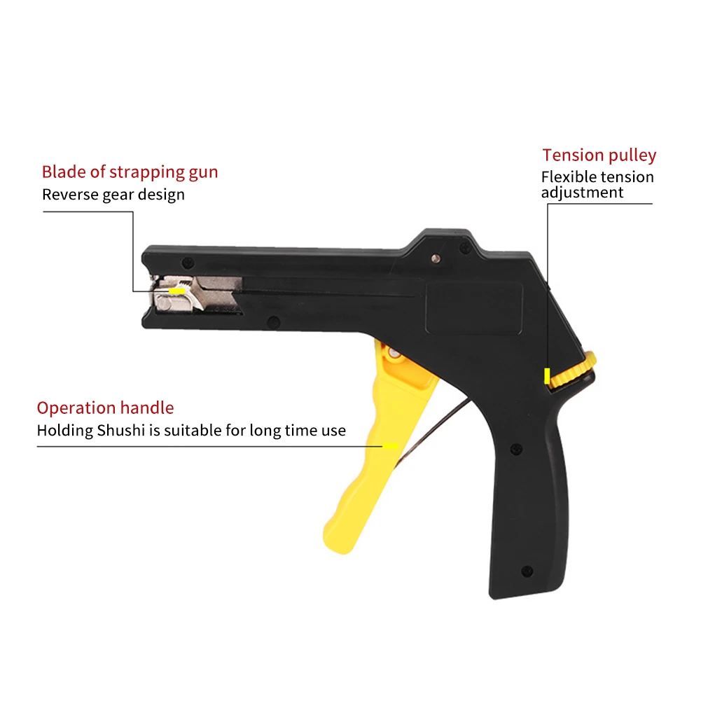 

2 In 1 Multifunction Durable DIY Cable Tie Plier Fastening For Plastic Nylon Lightweight Portable 150mm Carbon Steel Cutting