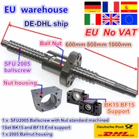 %e3%80%90de free vat%e3%80%91sfu2005 ballscrew kit 500 600 800 1000mm end machined with nut bkbf15 support nut housing for cnc router