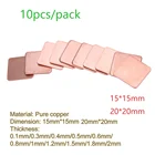 10 шт. 0,10,30,40,50,60,81 мм, медный радиатор, термопрокладка, теплоотвод, лист, толщина для ноутбука, GPU, процессора, чипа ОЗУ, кулера