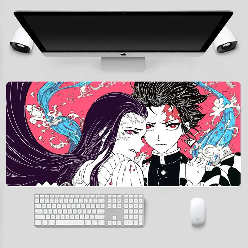 

Anime Demon Slayer Laptop Gaming Mice Mousepad Desk Table Protect Game Office Work Mouse Mat pad X XL Non-slip Laptop Cushion
