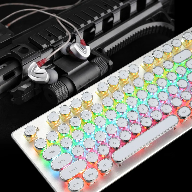 

Electronic Game Real Mechanical Wired Keyboard Green Axis Internet Cafe Internet Cafe Game E-sports LOL Mechanical Keyboard