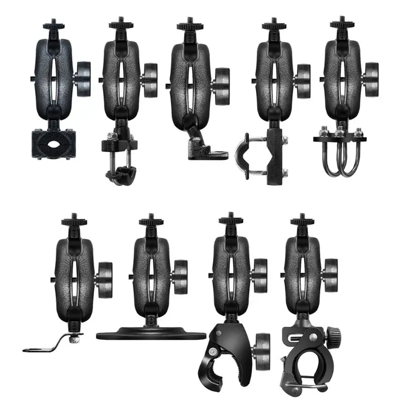 

1Set Motorcycle Handlebar Bike Mount Base Clamp with 1Inch Ball Head for Go-pro
