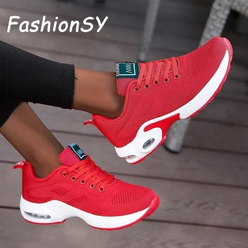

Women Casual Mesh Sneakers Ladies Trainers Flat Shoes Lightweight Soft Sneakers Breathable Footwear Basket Shoes woman Plus Size