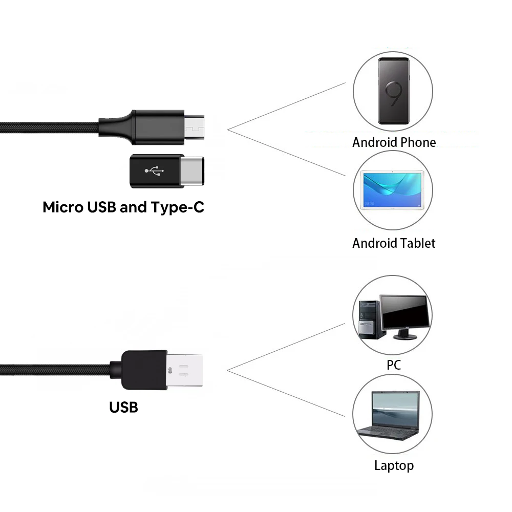Эндоскопическая камера 7 мм/5 5 мм 3 в 1 USB IP67 6 светодиодов бороскоп для Windows Macbook ПК