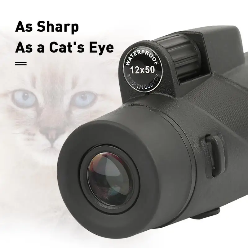 

Монокулярный телескоп высокой четкости, водонепроницаемый портативный мини-прицел с 12-кратным увеличением для путешествий и охоты, 1 шт., 40 ...