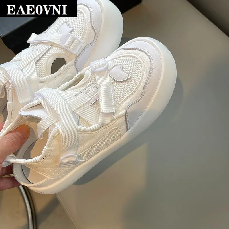 

New Summer Baotou Women's Sports Sandal Outdoor Leisure Mesh Shoes Soft Soles Comfortable Muller Sandal Slingback Sandals