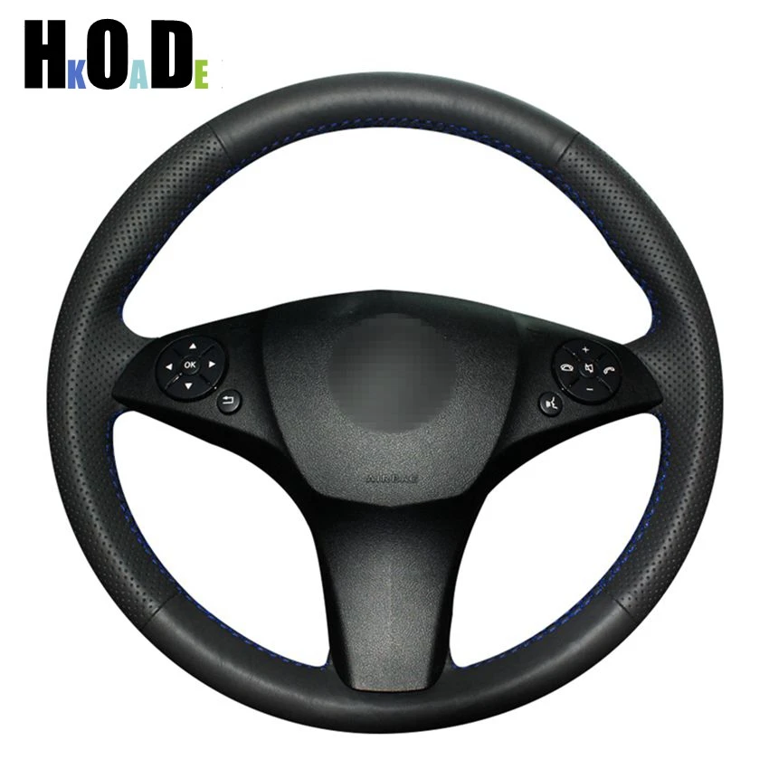 

Black Genuine leather Hand-stitched Car Steering Wheel Cover for Mercedes Benz C180 C200 C300 C350 CLS 280 300 500 350 GLK