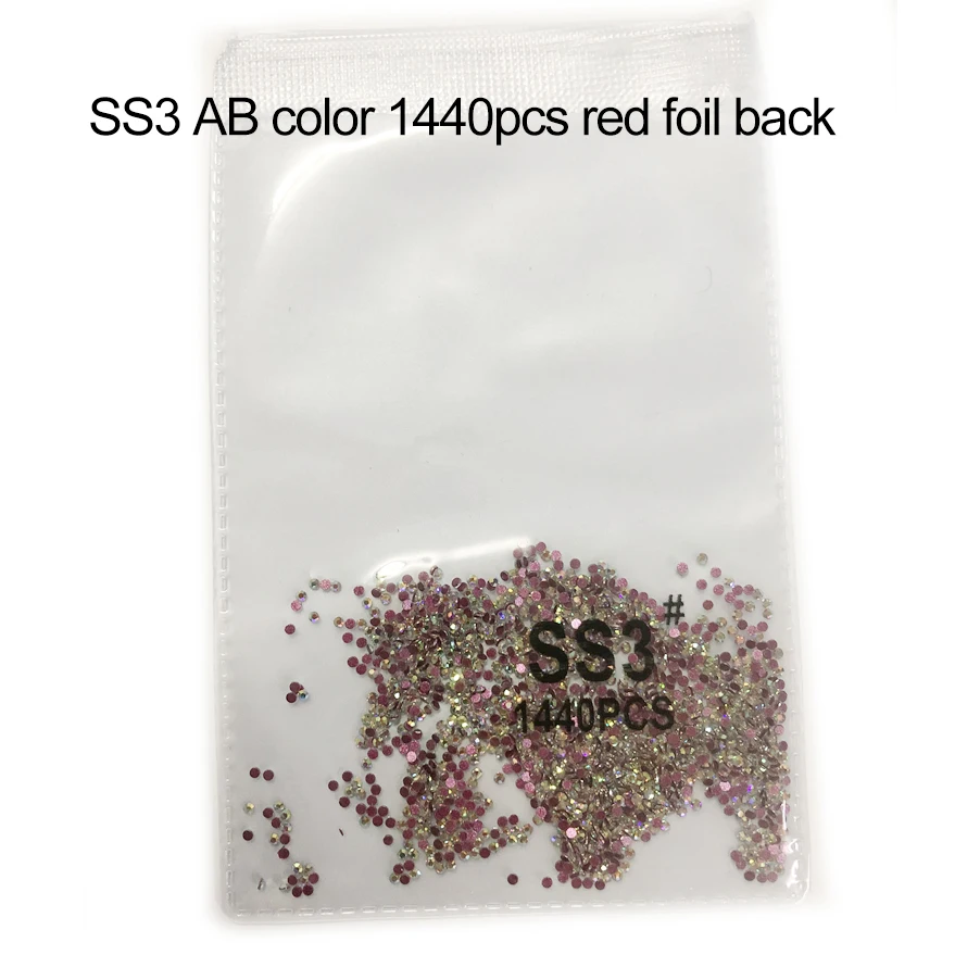 Стразы s SS3-SS10 красный Фольга Flatback Нейл арт драгоценные камни украшения для ногтей