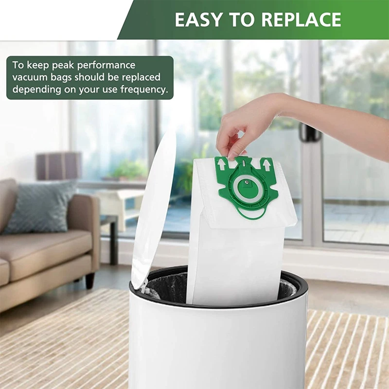 

Type U AirClean 3D Efficiency Dust Bag Compatible for Miele S7000-S7999 Upright, Compare to Miele Part 10123230