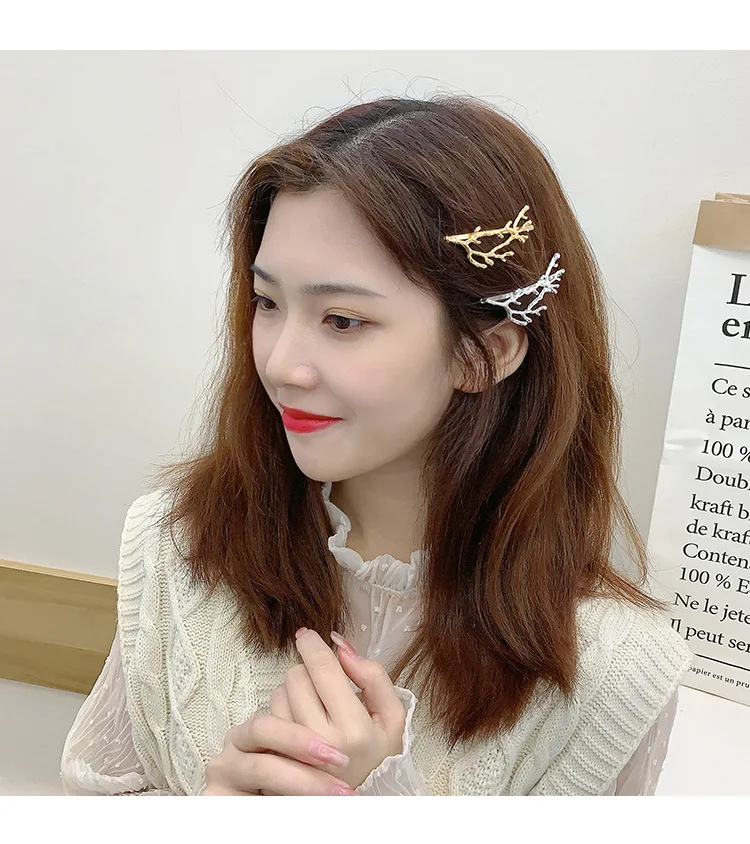 

New Hair Clip Korean Creative Antler Branch Alloy Hair Accessories hair clips