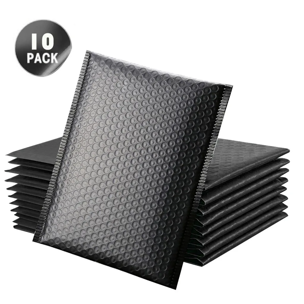 

5/10pc Bubble Mailers Padded Envelopes Pearl Film Gift Present Mail Envelope Bag For Book Magazine Lined Mailer Self Seal Black