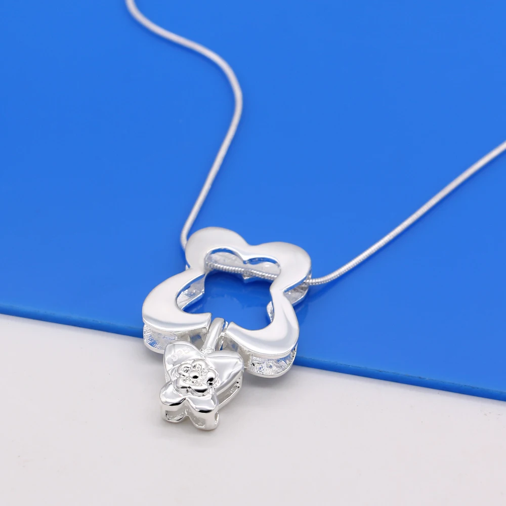 

Wholesale New Women's Jewelry 925 Sterling Silver Butterfly Pendant & Necklace Chain Women Lovely Snake Chain Chokers Necklaces