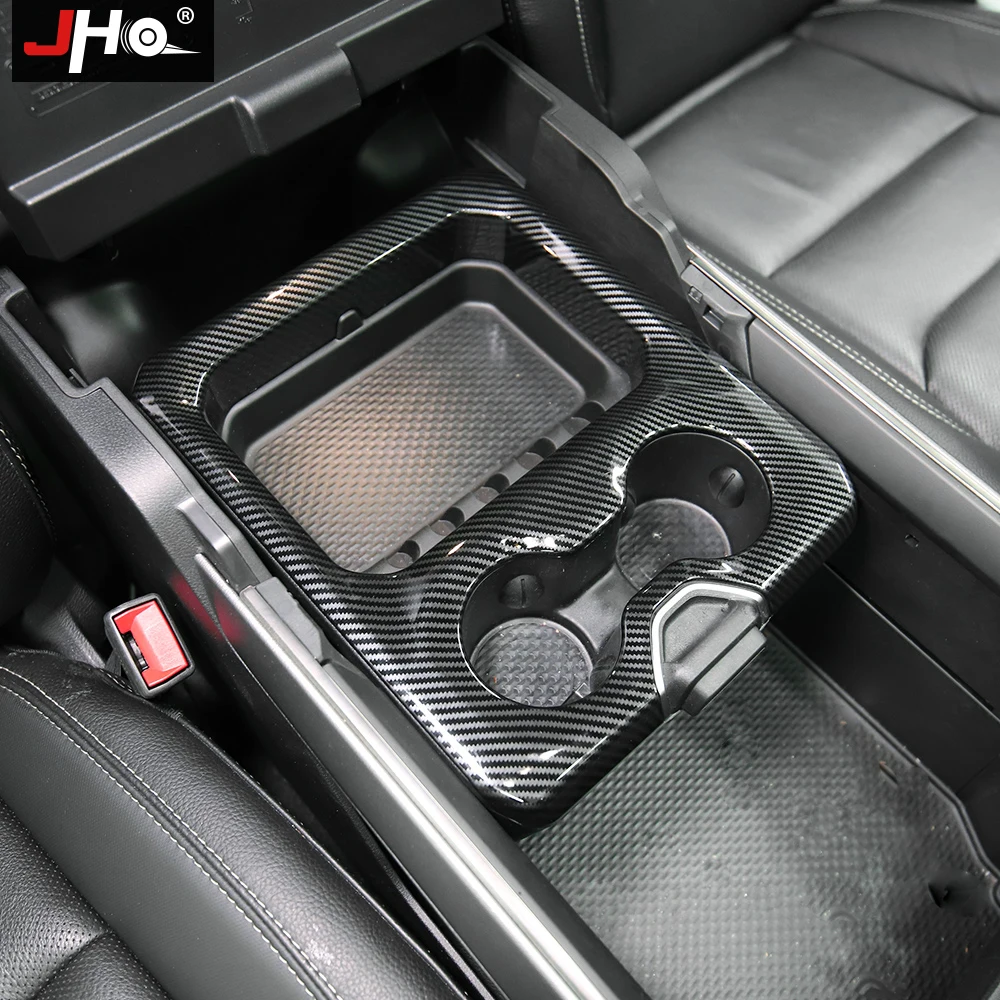 

JHO ABS углеродная зернистая Передняя подставка для воды панель Крышка отделка ободок для Dodge Ram 1500 2019-2021 2020 автомобильные аксессуары